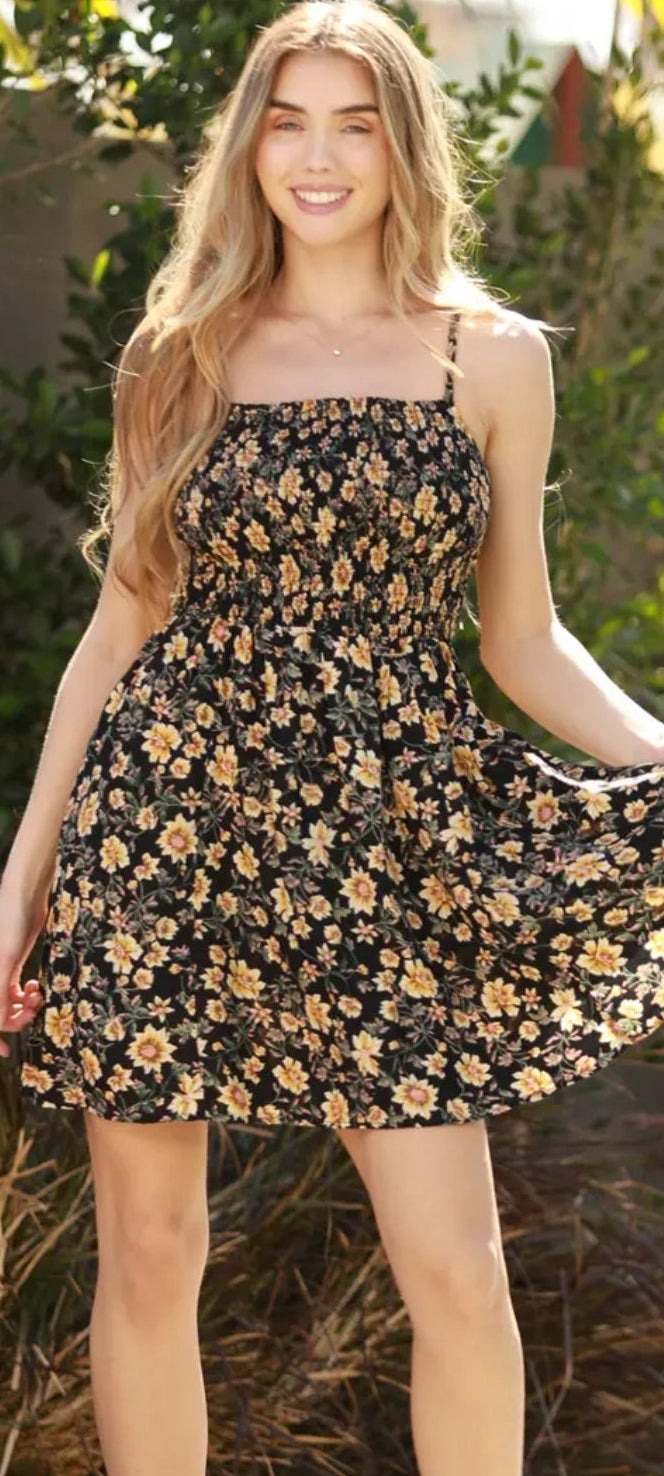 Smocked Bodice Circle Skirt Sundress