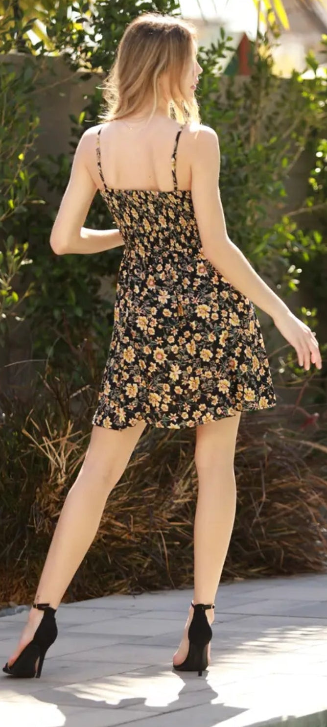 Smocked Bodice Circle Skirt Sundress