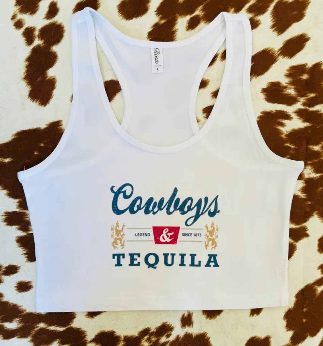 Cowboys & Tequila Crop Tank