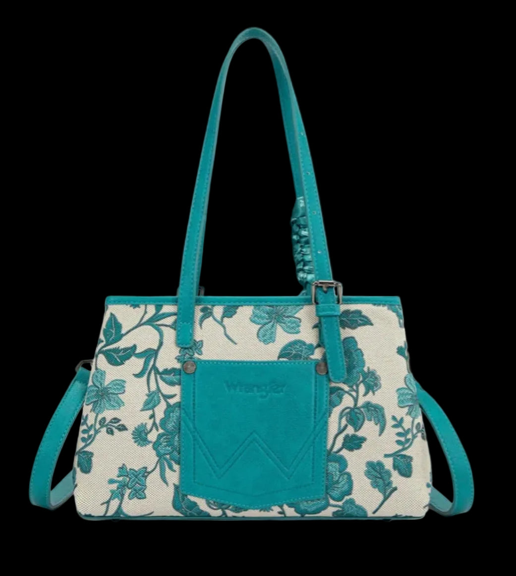 Wrangler Floral Print Tote Crossbody Bag