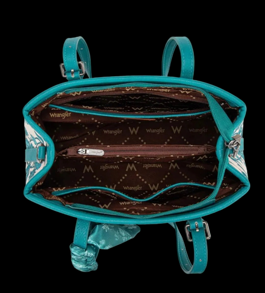 Wrangler Floral Print Tote Crossbody Bag
