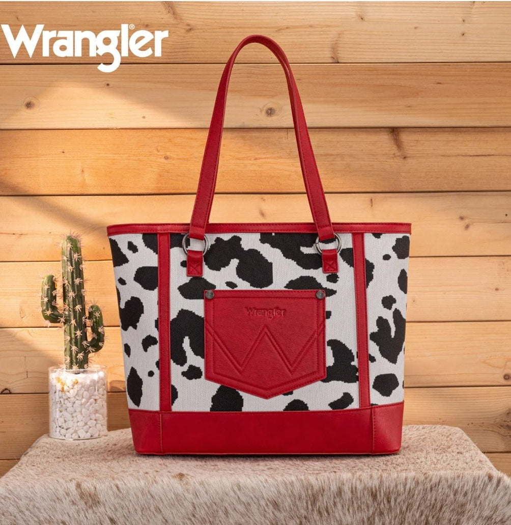 Wrangler Cow Print Tote
