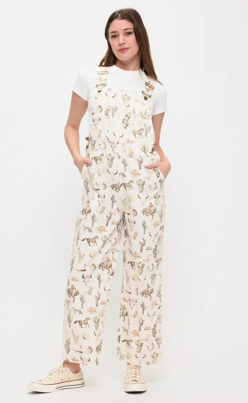 Cowboy Desert Print Overalls