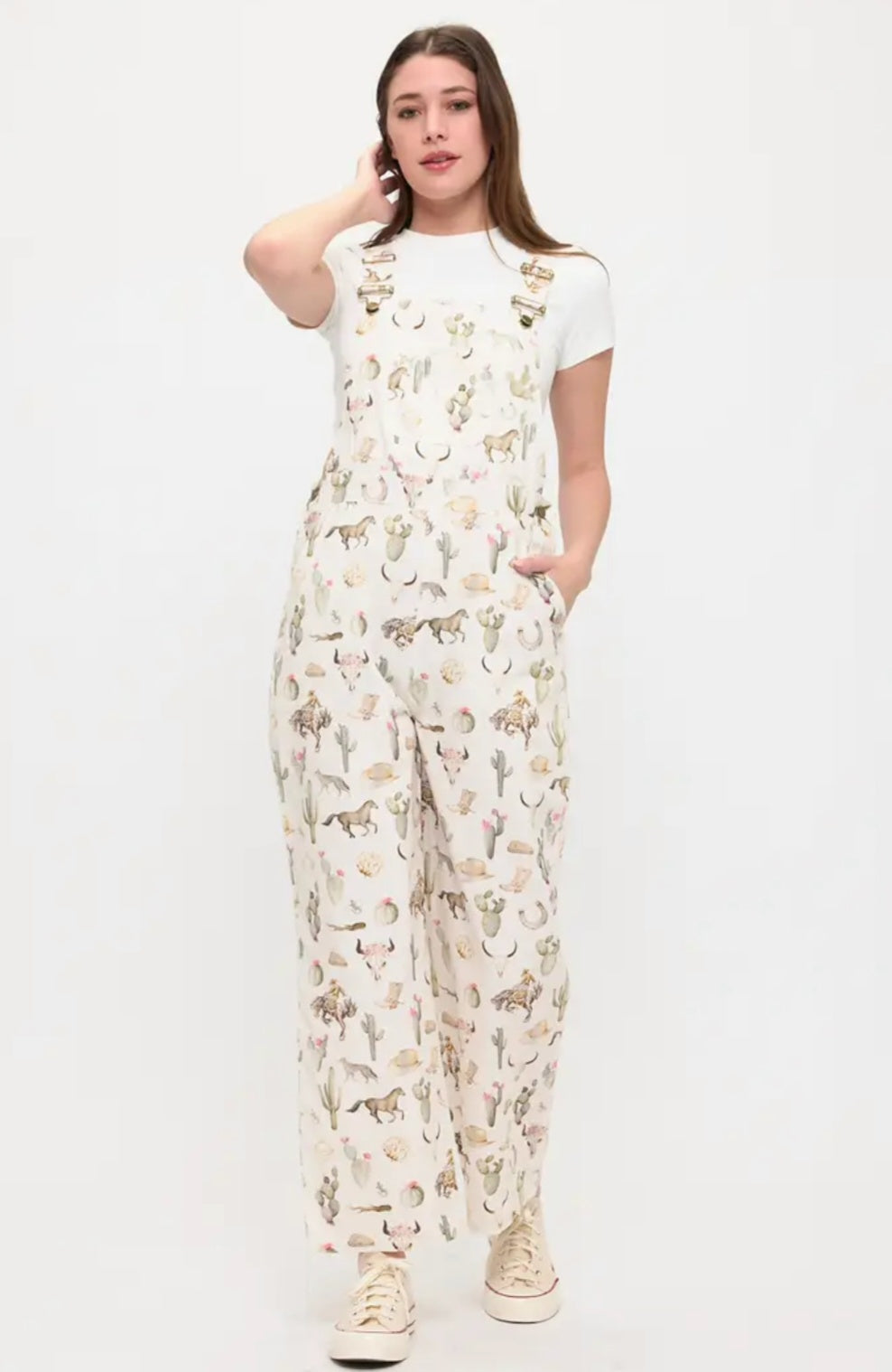 Cowboy Desert Print Overalls
