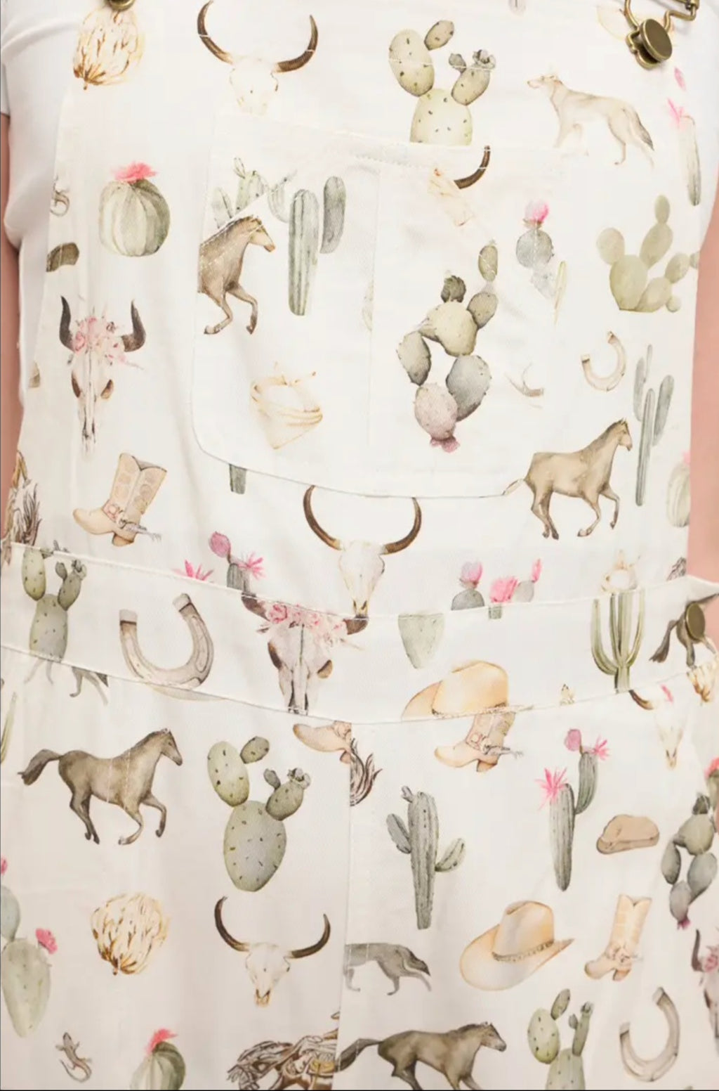 Cowboy Desert Print Overalls