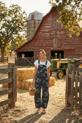 Available November 27 Boho Floral Print Retro Style Denim Overalls