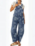 Available November 27 Boho Floral Print Retro Style Denim Overalls